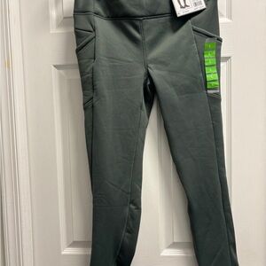 RBX Fern Green Fleece Leggings